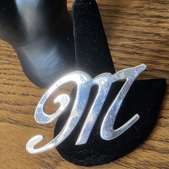 Sterling Silver "M" Pendant - Picture 1 of 3